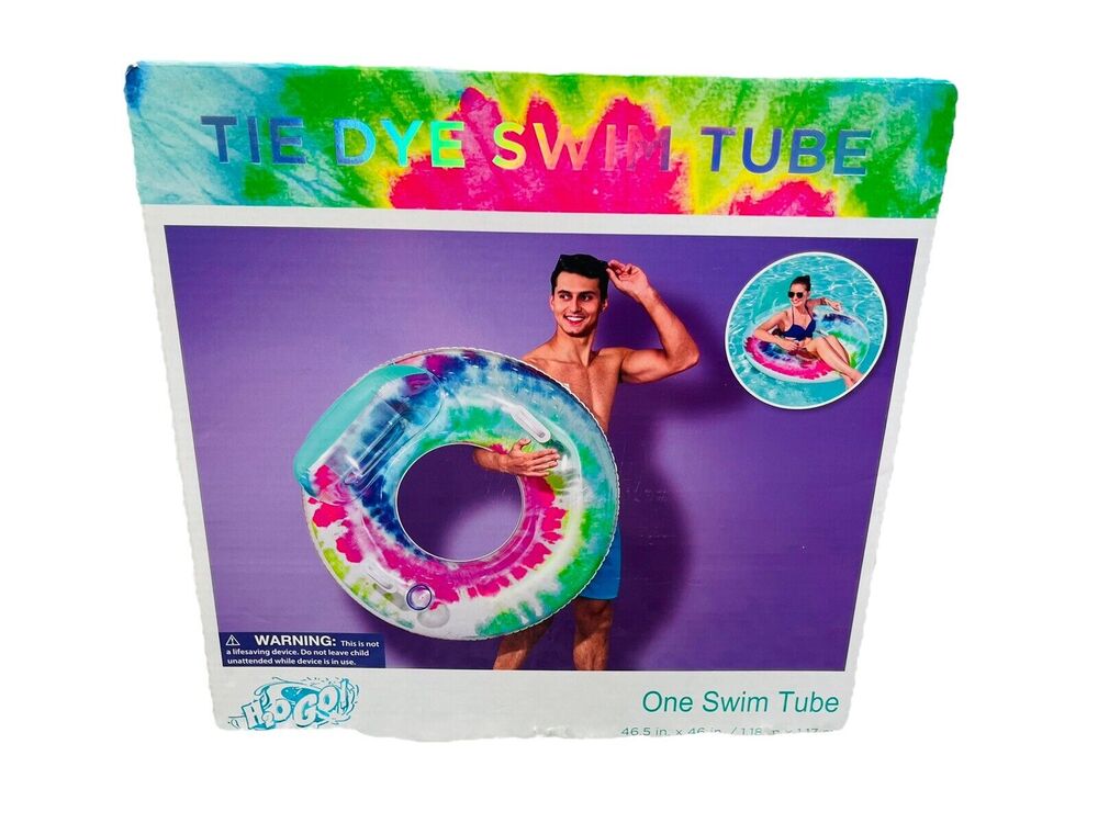 Bestway Tie Dye Swim Tube 46" X 46" Multicolor H2O Go New In Sealed Box